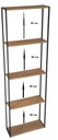 REGAŁ 5 PÓŁEK STOJĄCY LOFT UNIWERSALNA 200 cm