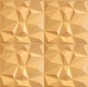 Стеновая панель ПВХ 3D Стеновые панели для ванной комнаты 50х50 Золотая карамель Алмаз