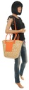 Элегантная женская сумка-мессенджер, соломенная корзина, 18041 Оранжевый