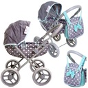 Коляска для куклы, глубокая кукла Дорис + СУМКА, СУМОЧКА, пеленальный столик