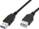 Kábel PremiumCord USB-A - USB-A 2 m čierny Kód výrobcu KU3PAA2BK