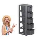 ПОЛКА, КОМОД, ПОДСТАВКА ДЛЯ ВАННОЙ, РОТАН, ШКАФ С 5 КОРЗИНАМИ, 5 ЯЩИКАМИ, АНТРАЦИТ