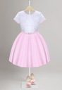 Торжественное платье-болеро, ЭЛЕГАНТНОЕ кружево MARYSIA 122 розовый RIMKO POLSKA