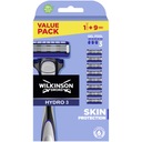 Набор для бритья WILKINSON Hydro 3 Skin, 9 картриджей + ручка