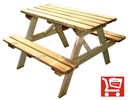 Деревянный садовый стол для пикника для детей, стол со скамейками
