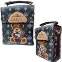 ЖЕНСКАЯ СУМКА MESSAGE, СУМКА НА ПЛЕЧЕ, СУМКА LITTLE BEAR TEDDY, ЧЕРНАЯ