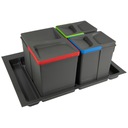 Контейнер для сортировки мусора 70 1х12л, 2х6л EMUCA