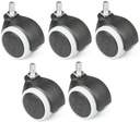 МЕБЕЛЬНЫЕ КОЛЕСА РЕЗИНОВЫЕ С РЕЗЬБОЙ М8 5 ШТ.