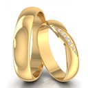 ЗОЛОТЫЕ ОБРУЧАЛЬНЫЕ КОЛЬЦА, ВЫРЕЗ, БАНТ, УКАЗАНО