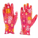 Dámske záhradné rukavice Pracovné rukavice do záhrady Farebné kvety veľ.7 Stav balenia originálne
