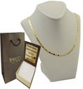 Женская золотая цепочка с бриллиантами 2,20 мм Pr 585 Пластины с бесплатной гравировкой