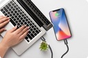 Нейлоновый кабель Webski, 200 см, 27 Вт, Usb-C, молния