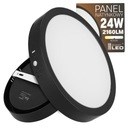 Светодиодная потолочная панель, для поверхностного монтажа, круглая, черная, 24 Вт, немигающая, ПЗС-лампа