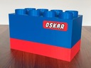 Настольный органайзер с именем Держатель для мелков Brick в стиле LEGO ECO