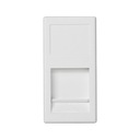 K45 Płytka teleinformatyczna pojedyncza 1x RJ z osłoną biały KA76/9