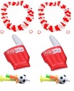 Набор для болельщиков сборной Польши, ожерелье-труба Евро-2024, 10 штук, для 2 человек
