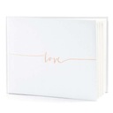 Księga Gości Weselnych BIAŁA napis ZŁOTY GUEST