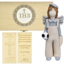 ФИГУРКА АНГЕЛА С ГРАВИРОВКОЙ КАК СУВЕНИЛЬ СВЯТОГО ПРИЧАСТИЯ