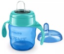 KUBEK Z MIĘKKIM USTNIKIEM NASADKĄ I UCHWYTAMI AVENT 200ML ŁATWE PICIE 6M+