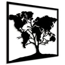 Ажурная картина Настенное украшение Дерево Карта панно