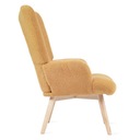 Кресло MOSS TEDDY BOUCLE из ткани TEDDY горчичного цвета HOMLA
