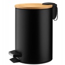 КОРЗИНА С ПЕДАЛЬЮ 3Л DASTIN ЧЕРНЫЙ МЕТАЛЛ + БАМБУК