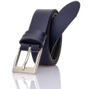 МУЖСКОЙ КОЖАНЫЙ РЕМЕНЬ Темно-синий для БРЮКИ ШОРТЫ УЗКИЙ КОЖАНЫЙ РЕМЕНЬ GRACIO