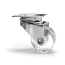 Поворотное мебельное колесо fi35 прозрачное