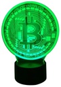 3D светодиодная биткойн-ЛАМПА 16 цветов RGB с дистанционным управлением