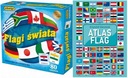 FLAGI ŚWIATA MEMORY edukacyjna gra towarzyska 7+ + ATLAS FLAG