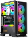 КОРПУС ATX USB 3.0 ПОЛНОСТЬЮ СЕТЧАТЫЙ СТЕКЛЯННЫЙ ПОДВАЛ + 1 ВЕНТИЛЯТОР RGB