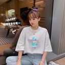 Ležérne dámske tričká Streetwear Kawaii Kreslená potlač motýľa v štýle trička Veľkosť M