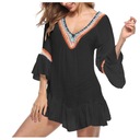 ПАРЕО летнее ПЛЯЖНОЕ платье ВЫШИВКА декорировано СВОБОДНО