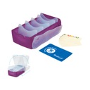 MEMOBOX CROCO VIOLET – пластиковая коробочка для обучения с карточками.