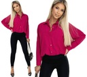 Dámska Voľná Košeľa OVERSIZE BAVLNA UNI Fuchsia