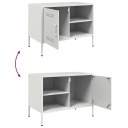 VIDAXL SZAFKI SOUS TELEWIZOR, 2 PCS BLANC 68X39X50,5 CM, ACIERphoto 12