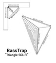 2ks Stropné basové pasce&quot;Triangle-SCIFI&quot; | Bass trap | Sonoma Značka iné