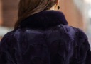 Luksusowy Płaszcz Futro z Norek Mink Fur 40 L Długość przed kolana