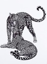 Временная постоянная татуировка пантера кошки гепард КОТ