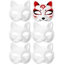 6 шт. Белая бумага Cat Mask CAT для рисования своими руками