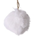 КУЛОН «ПУШИСТАЯ РОЖДЕСТВЕНСКАЯ ЕЛКА», белый, 8 см
