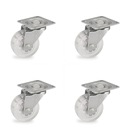 Установите 4 шт. Роторные колеса прозрачные Fi 50 мм