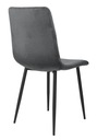 Čalúnená stolička Dexter Velvet grafitová Výška sedadla 49 cm