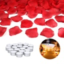 ZESTAW DO DEKORACJI PŁATKI RÓŻ ŚWIECZKI ROMANTIC