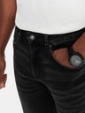 Pánske džínsové nohavice SLIM FIT čierne V1 OM-PADP-0110 L Kolekcia Denim