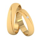 ПОЛУКРУГЛЫЕ ОБРУЧАЛЬНЫЕ КОЛЬЦА МАТОВОГО ЗОЛОТА С ЦИРКОНИЕМ