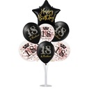 ШАРЫ НА 18-Й ДЕНЬ РОЖДЕНИЯ РОЗОВОЕ ЗОЛОТО + НАБОР ПОДСТАВКИ