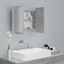 vidaXL Kúpeľňová skrinka so zrkadlom a LED, sivá betónová, 60x12x45 cm Výška nábytku 45 cm