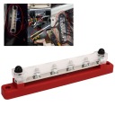 M6 БОЛТ БЛОК DYSTRYBUCJI ЕЛЕКТРОМЕРЕЖІ 6 TERMINAL БУС BAR ДЛЯ 12V-48V 150A ЧЕРВОНИЙ  (18283836632) фото min 7