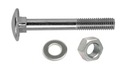 M5x40 ŚRUBA ZAMKOWA OCYNKOWANA + NAKRĘTKA + PODKŁADKA 100 kpl